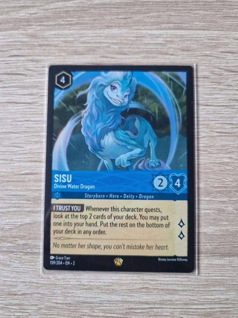 Sisu divine water dragon #159 2ROF lorcana disney, Ophalen of Verzenden, Nieuw, Losse kaart