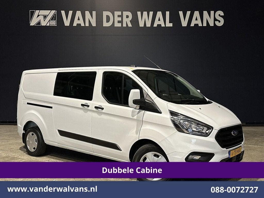 Ford Transit Custom 2.0 TDCI 131pk L2H1 Dubbele Cabine Euro6, Auto's, Voorwielaandrijving, 4 cilinders, 2087 kg, 2800 kg