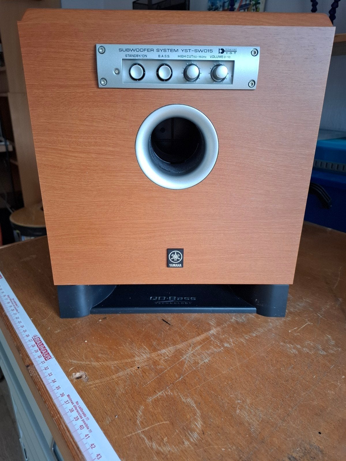 Yamaha YST-SW015 Actieve Subwoofer – Prachtig Kersen/Hout –, Ophalen