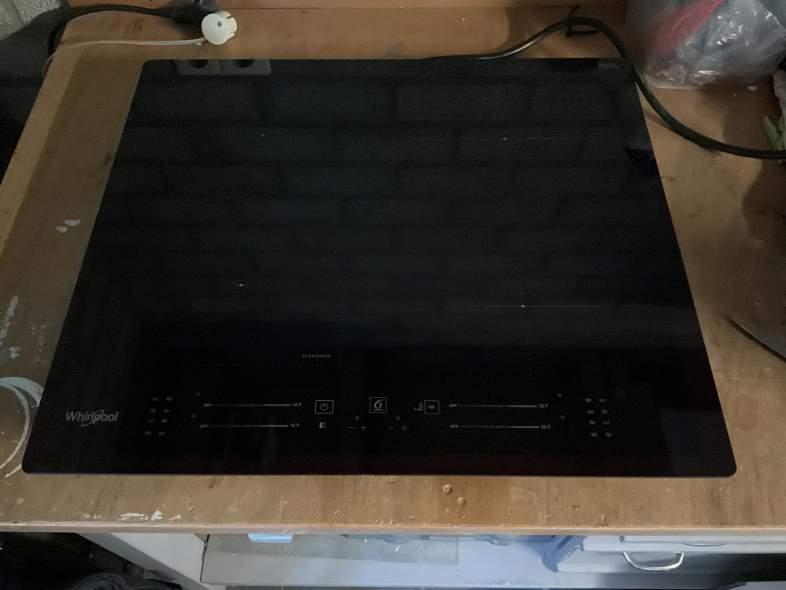 Whirlpool inductie kookplaat, Ophalen, 4 kookzones, Zo goed als nieuw, Inbouw
