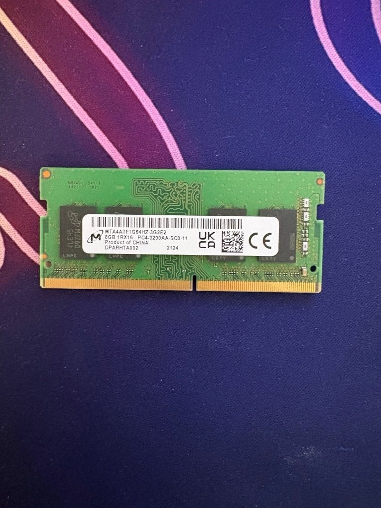 Micron 8GB DDR4 SODIMM laptop RAM – 3200 MHz, Computers en Software, RAM geheugen, Ophalen of Verzenden, Zo goed als nieuw, DDR4