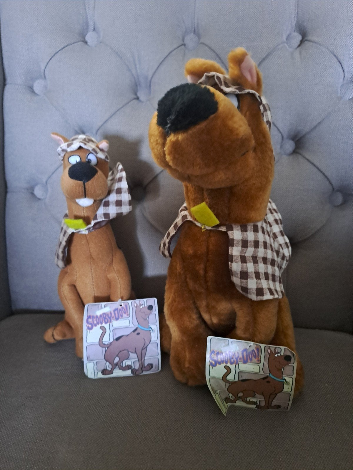 Vintage Scooby Doo knuffels met kaartje, Verzamelen, Stripfiguren, Zo goed als nieuw, Overige typen, Overige figuren, Ophalen of Verzenden