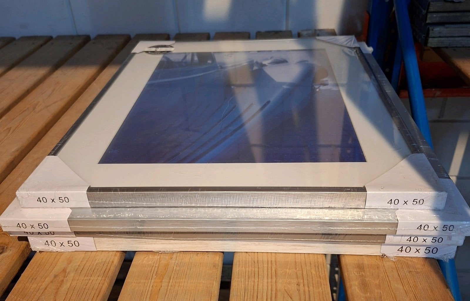 Nieuw | fotolijsten | 40x50 cm | 5 stuks, Ophalen, Metaal, Wissellijst, Grijs