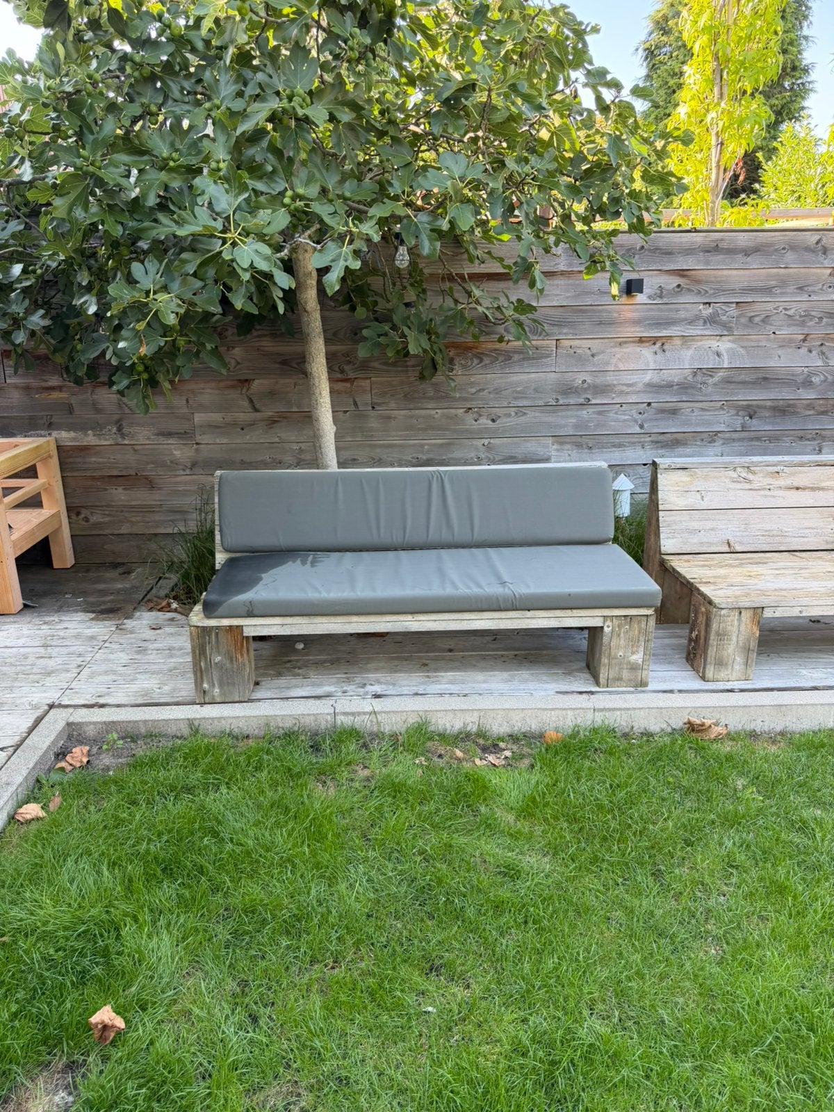 2x Loungebank tuin, Ophalen, Gebruikt, Hout