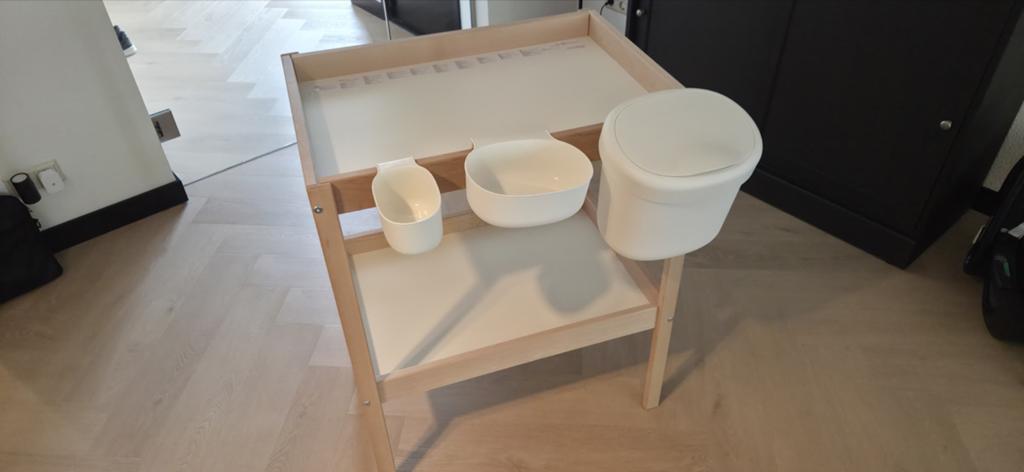 IKEA Sniglar verschoontafel met bakjes, Kinderen en Baby's, Badjes en Verzorging, Ophalen, Zo goed als nieuw, Overige typen, Overige merken