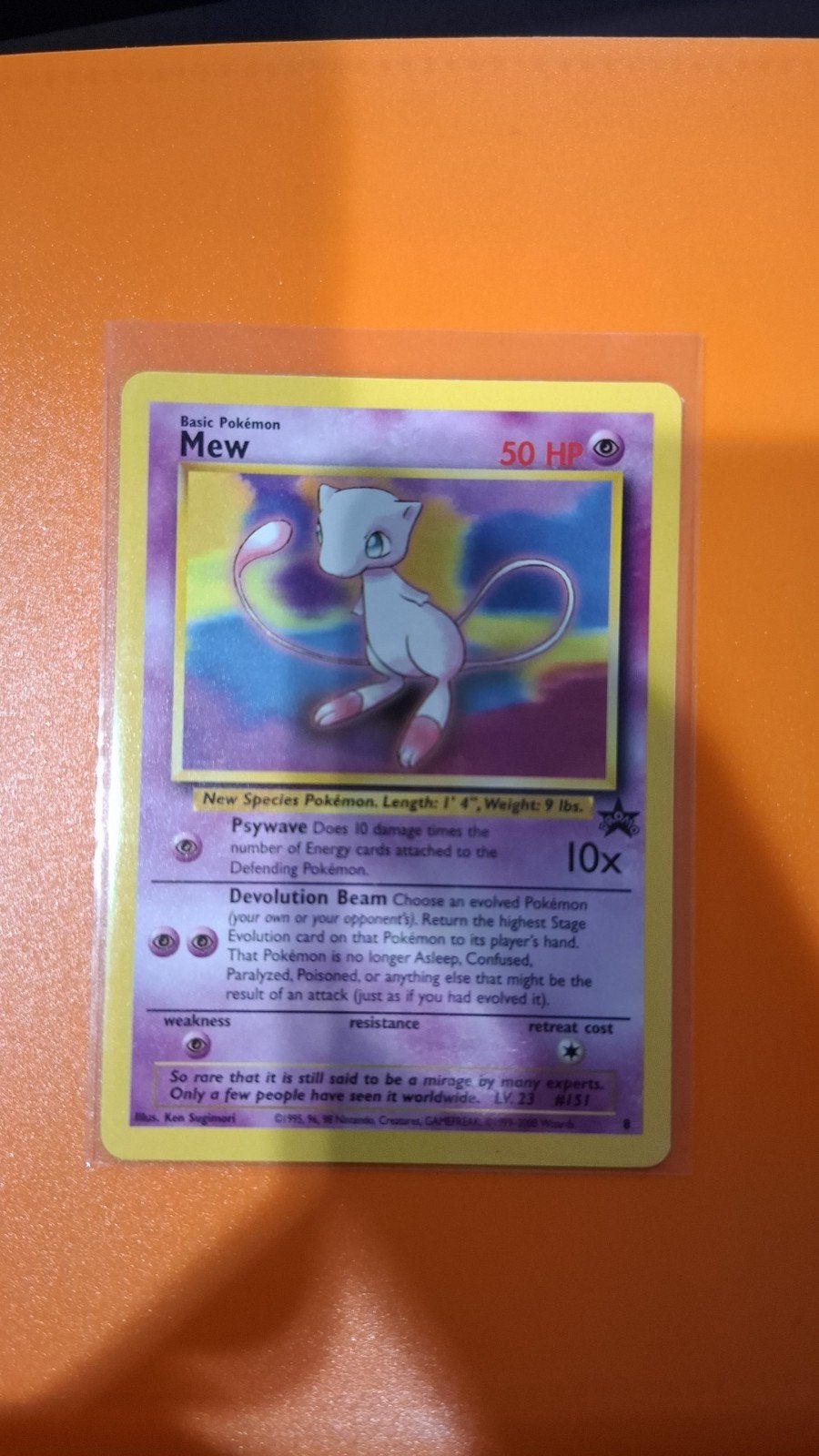 Mew, Pokemon, promo 8, Verzenden, Zo goed als nieuw, Losse kaart, Foil