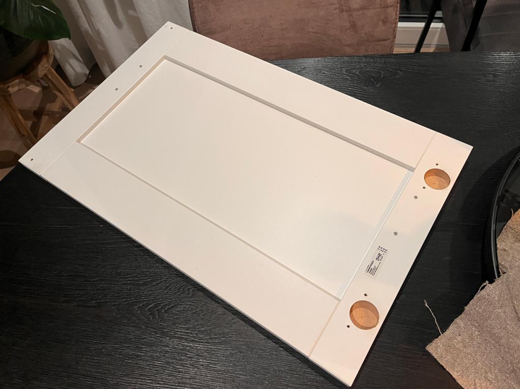 3 witte deurtjes voor IKEA Besta tv-kast (Hanviken), Ophalen, Kunststof, Gebruikt, 50 tot 100 cm
