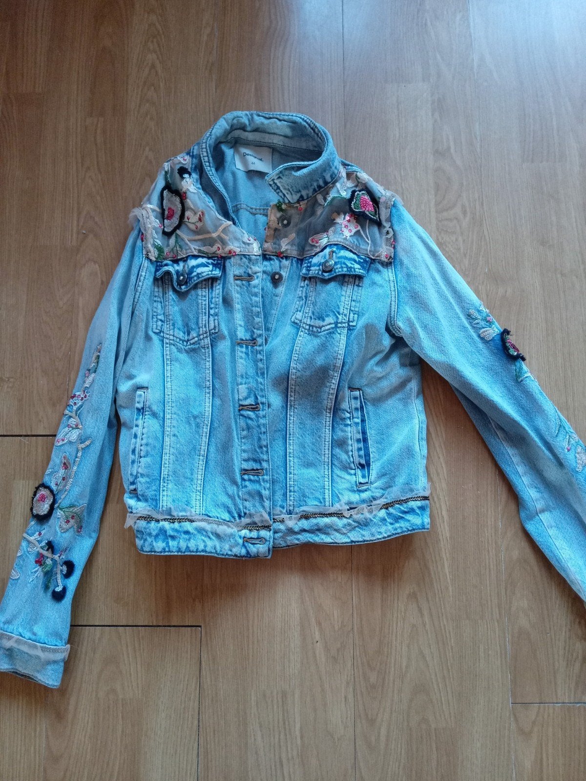 Dames Spijkerjas maat 44 MOET WEG, Ophalen, Zo goed als nieuw, Maat 42/44 (L), Blauw