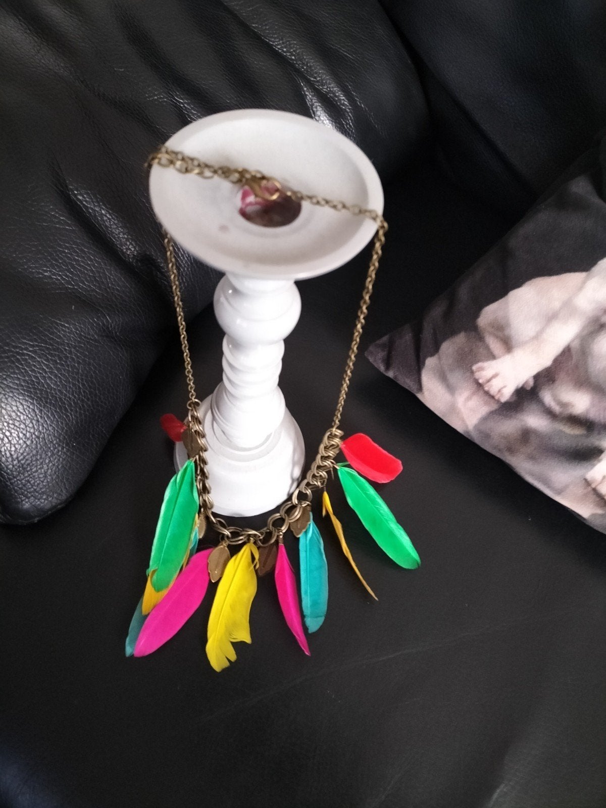 ketting met veren, Ophalen of Verzenden, Nieuw, Staal