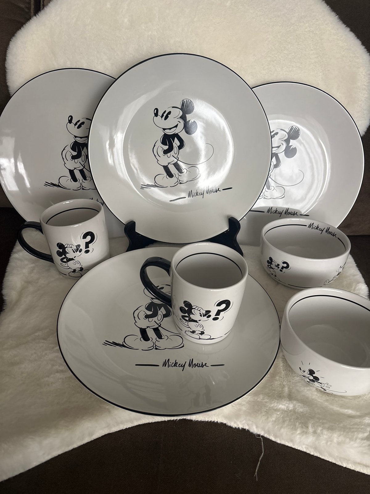 Mickey Mouse Servies Disneyland Parijs - Nieuwstaat, Ophalen of Verzenden, Mickey Mouse, Zo goed als nieuw, Servies