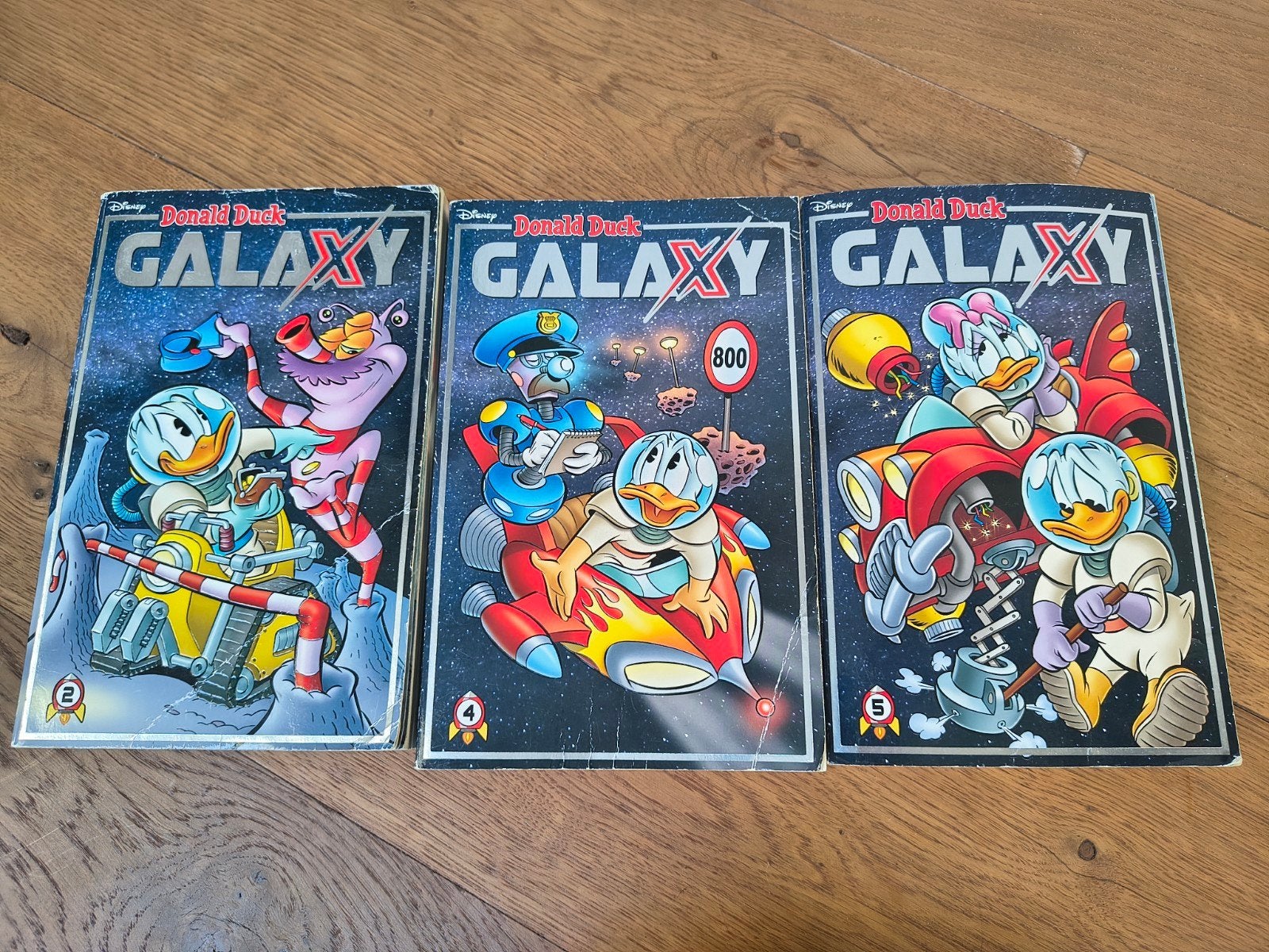 Donald Duck Galaxy pockets - Nummers 2, 4 en 5, Boeken, Meerdere stripboeken, Ophalen of Verzenden, Gelezen, Walt Disney