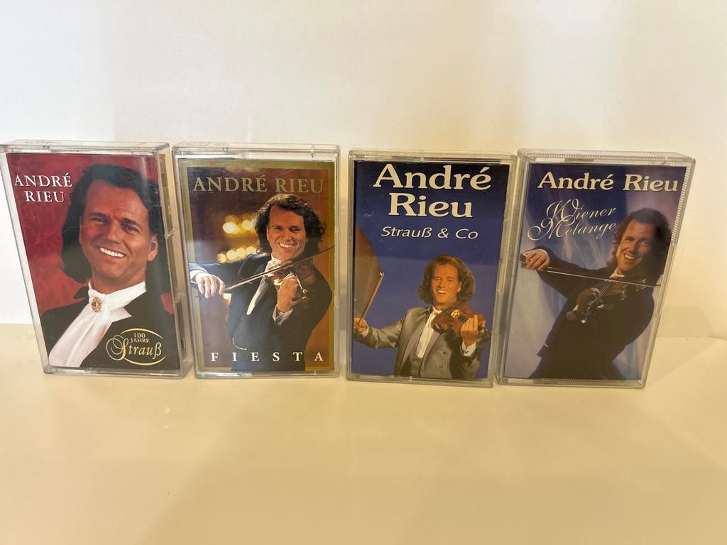 Set van 4 André Rieu Cassettebandjes: Klassieke Melodieën, Gebruikt, 2 t/m 25 bandjes, Klassiek, Ophalen of Verzenden