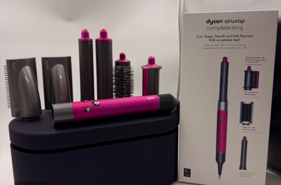 Dyson Airwrap Complete Long - Haarstyling Set, Ophalen of Verzenden, Zo goed als nieuw, Haarverzorging
