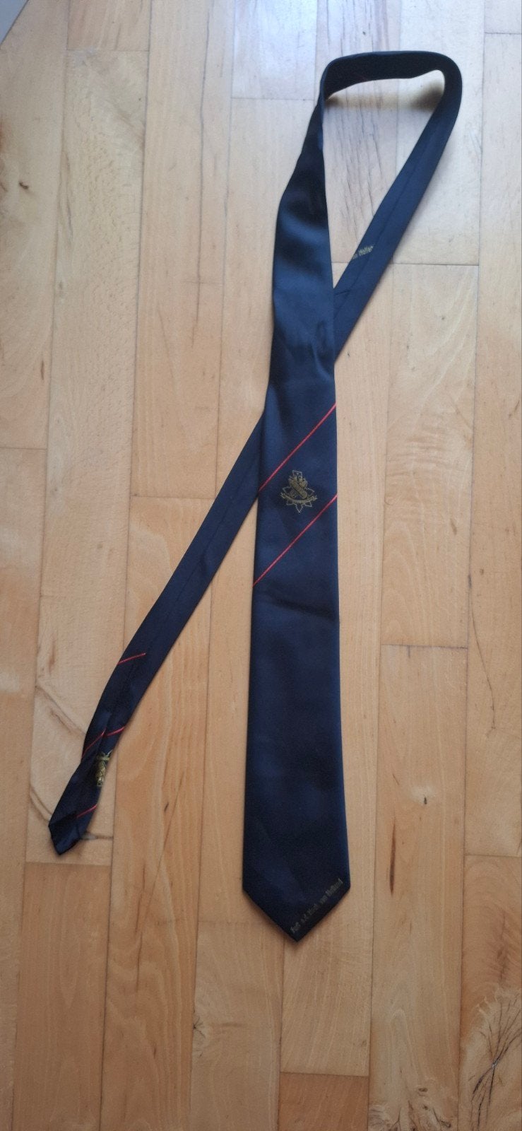 Nette stropdas met logo en tekst - Euro Cravat, Euro Cravat, Blauw, Ophalen of Verzenden, Met patroon