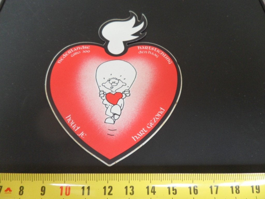 sticker Nederlandse Hartstichting Den haag, Verzamelen, Ophalen, Zo goed als nieuw