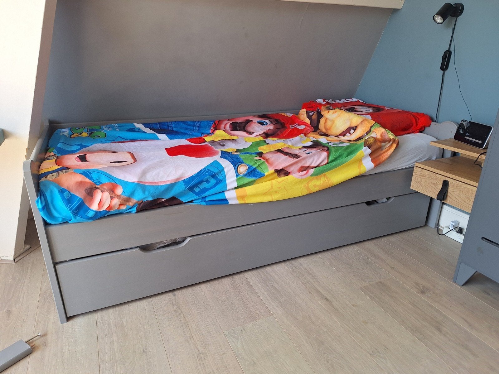 Eenpersoonsbed 180x80 cm met opberglade, Ophalen, Gebruikt, Eenpersoons, 190 cm of minder