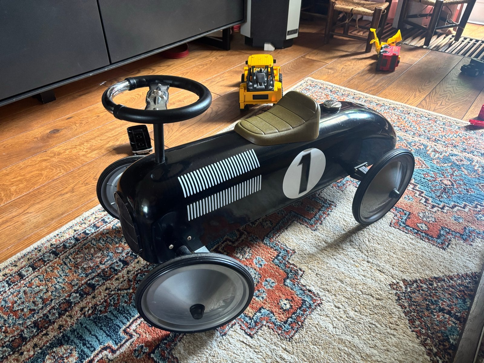 Roller Jack Retro Metalen Loopauto Zwart, Kinderen en Baby's, Speelgoed | Buiten | Voertuigen en Loopfietsen, Ophalen, Gebruikt