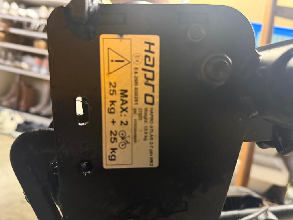 Hapro Atlas Fietsendrager - 2 fietsen, 13/7 polig, Auto diversen, Fietsendragers, Gebruikt, Ophalen of Verzenden, 2 fietsen, Trekhaakdrager