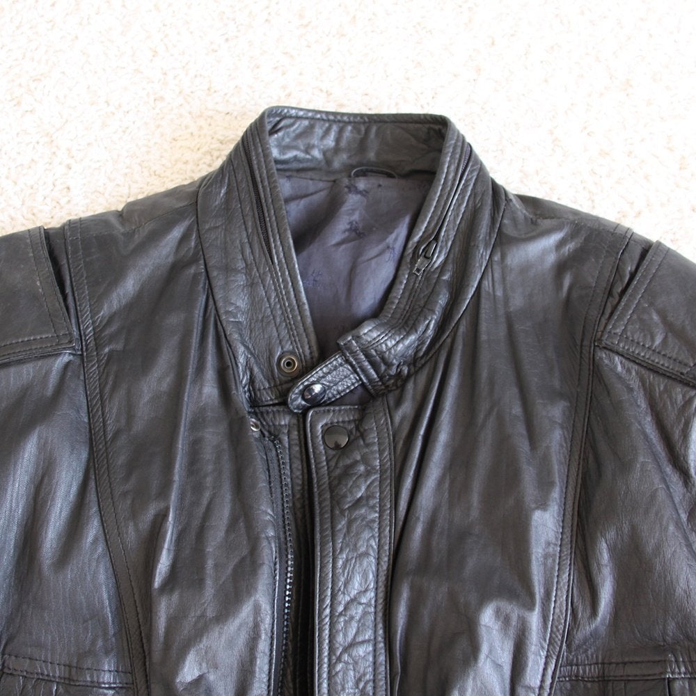 Mooie Soepele Leren Pak Tan Vintage Heren Jas181* (L) € 65,-, Pak Tan, Maat 52/54 (L), Zwart, Ophalen of Verzenden