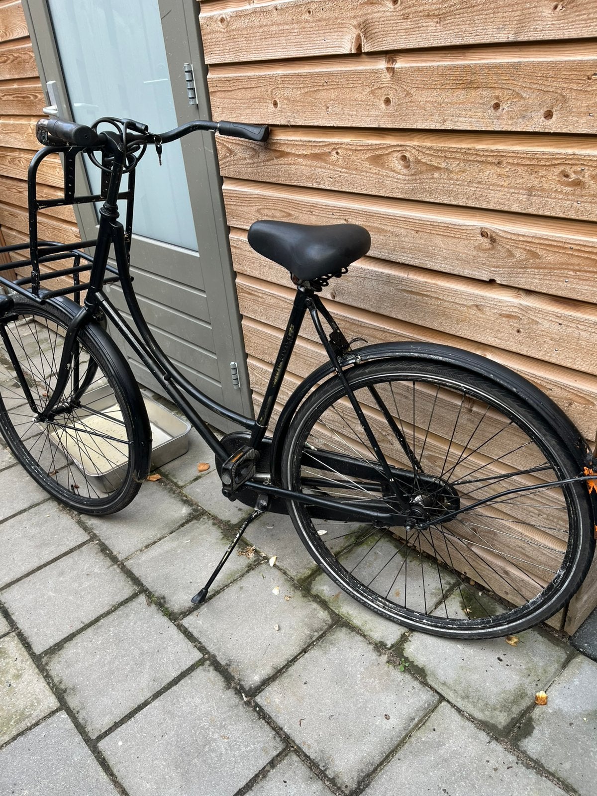 Dames oma fiets met slot en verlichting, Fietsen en Brommers, Ophalen, Gebruikt
