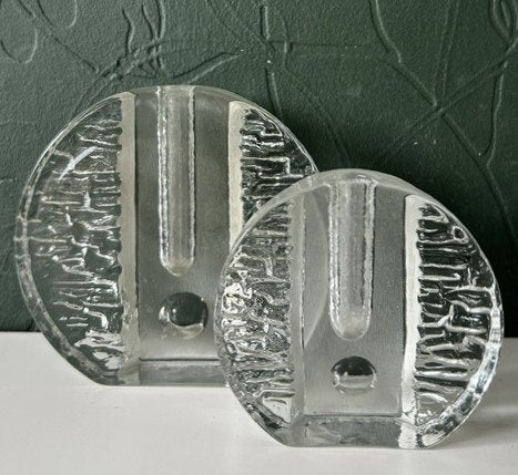 Walther Glas set solifleur design vazen 1970's, Ophalen of Verzenden
