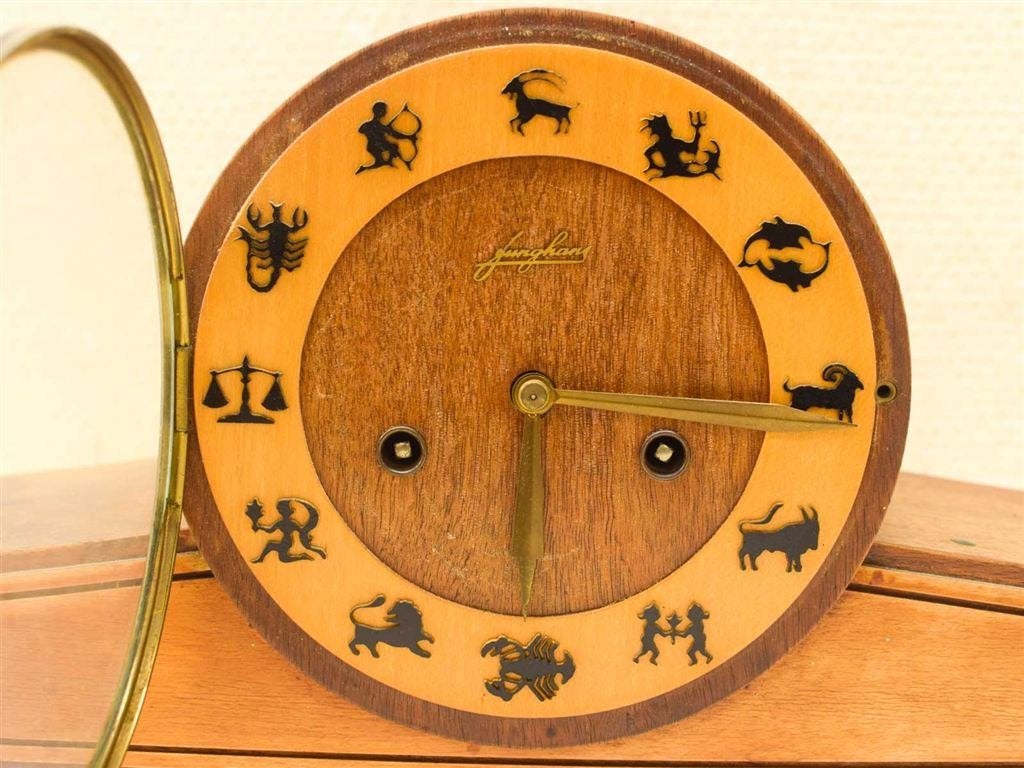 Junghans Houten Tafelklok /Schouwklok 51987, Ophalen of Verzenden