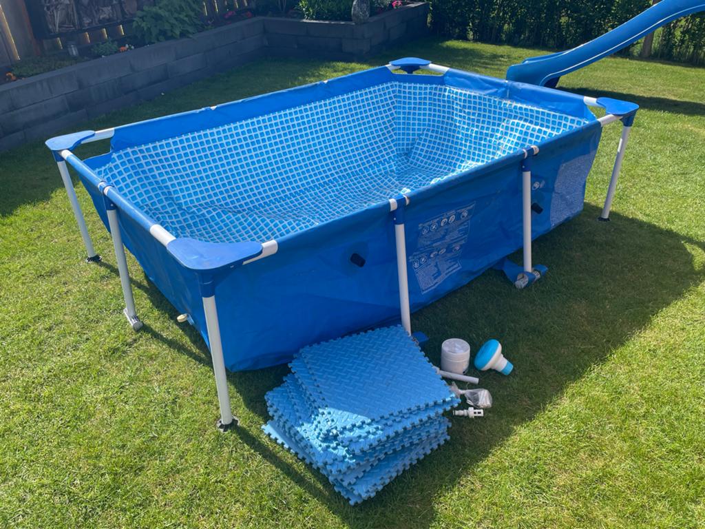 Intex Zwembad 225x154.5x61 cm met accessoires, Gebruikt, Minder dan 80 cm, Ophalen of Verzenden, Minder dan 200 cm
