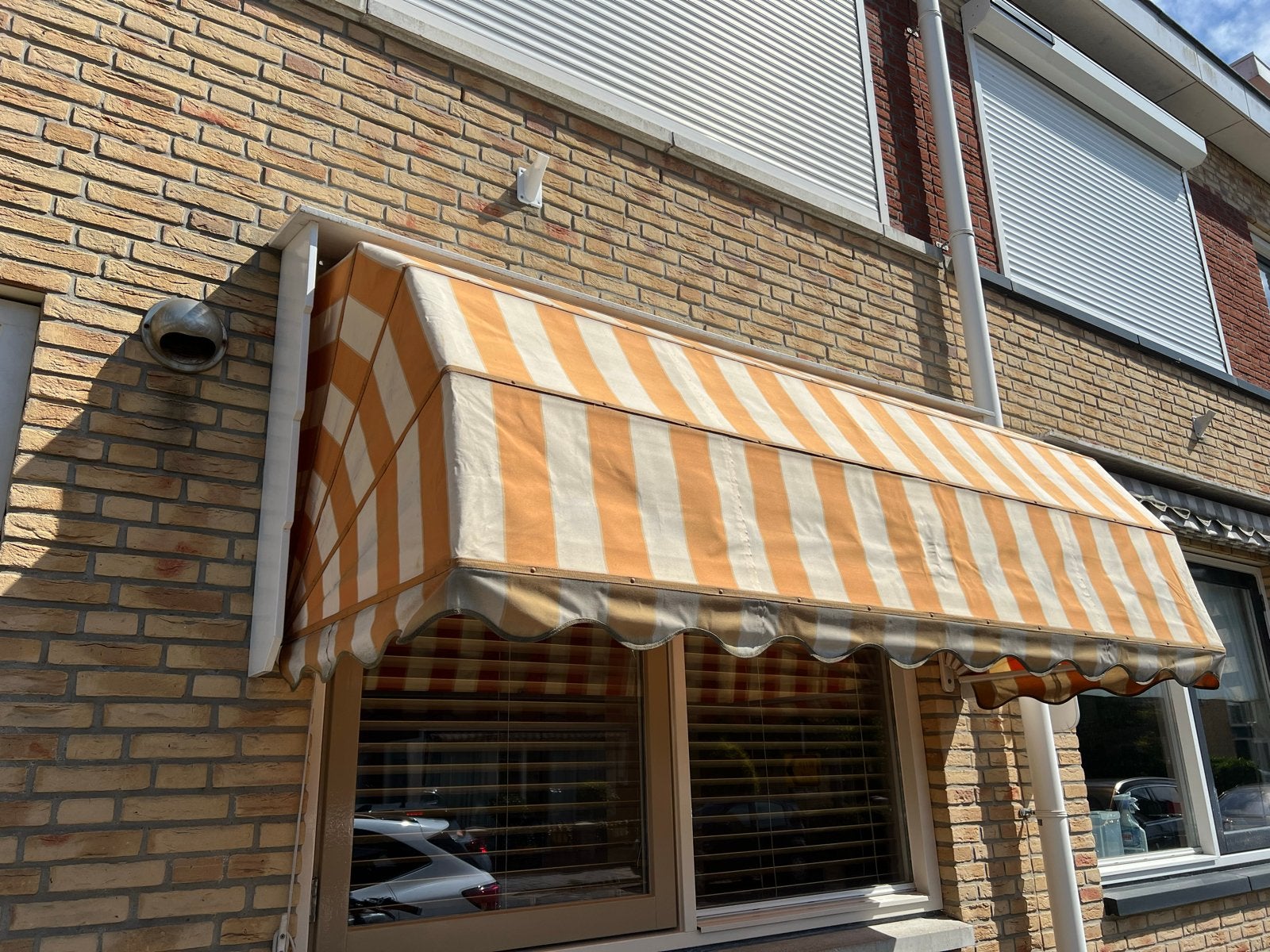 Markies voor kozijn 225x155 cm, Tuin en Terras, Zonneschermen, Gebruikt, Markies, 150 tot 300 cm, Minder dan 250 cm, Ophalen