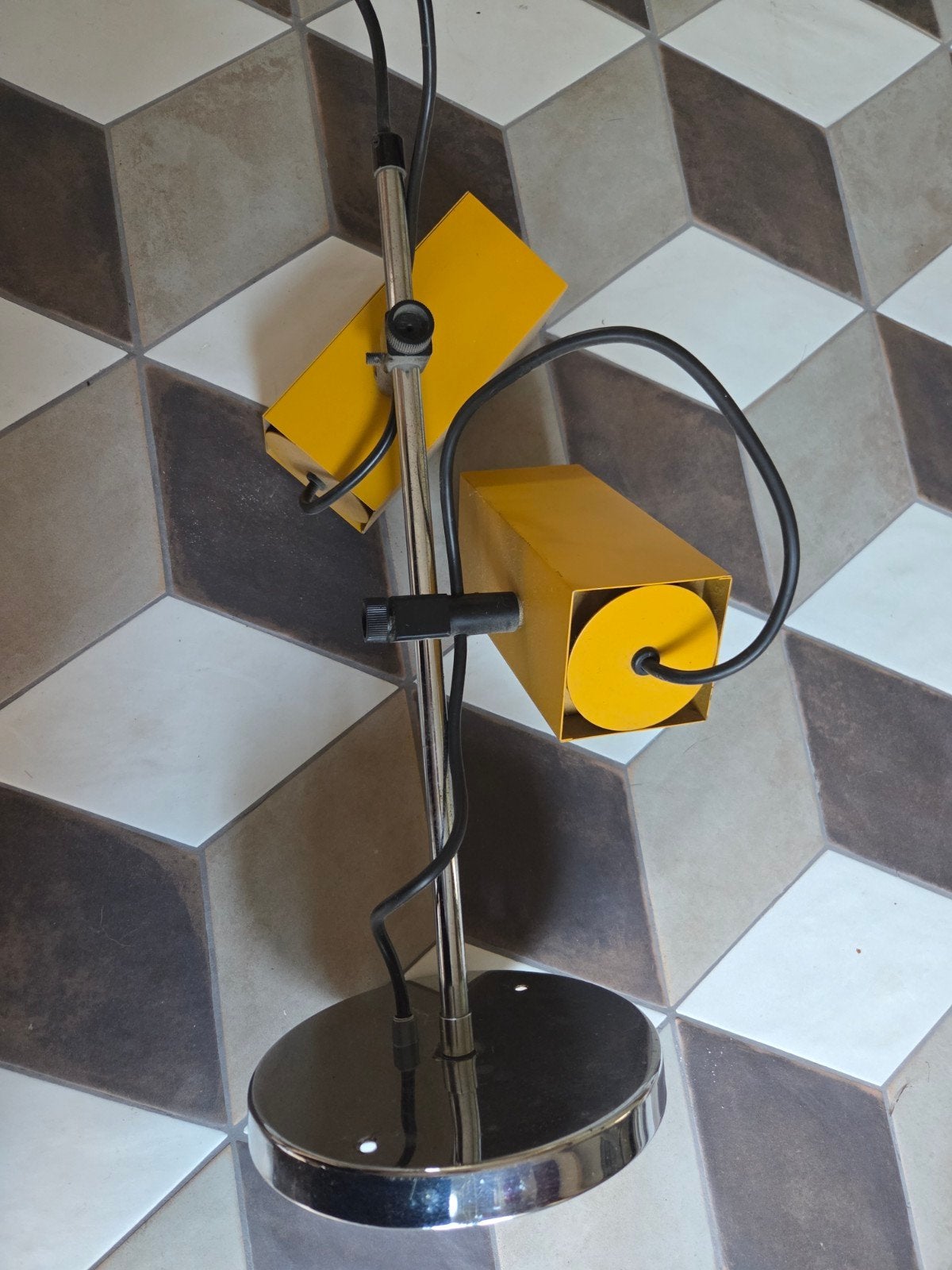Retro Space Age plafond lamp - Geel, Antiek en Kunst, Ophalen of Verzenden