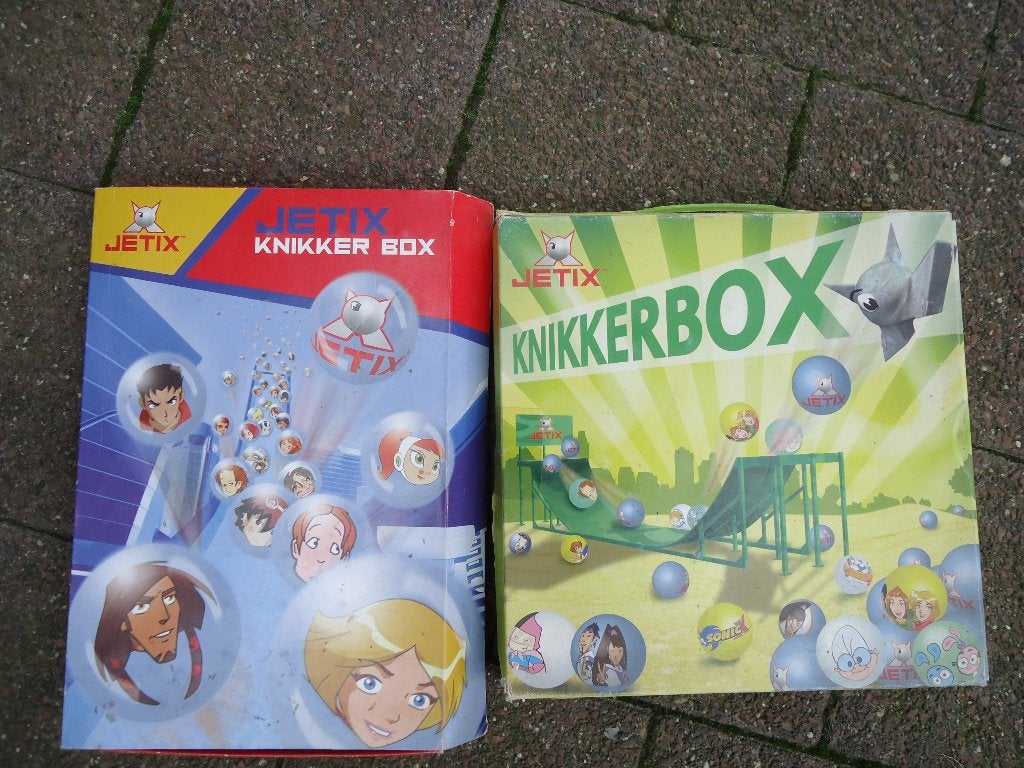 2 jetix knikker verzamel boxen, Ophalen of Verzenden, Zo goed als nieuw