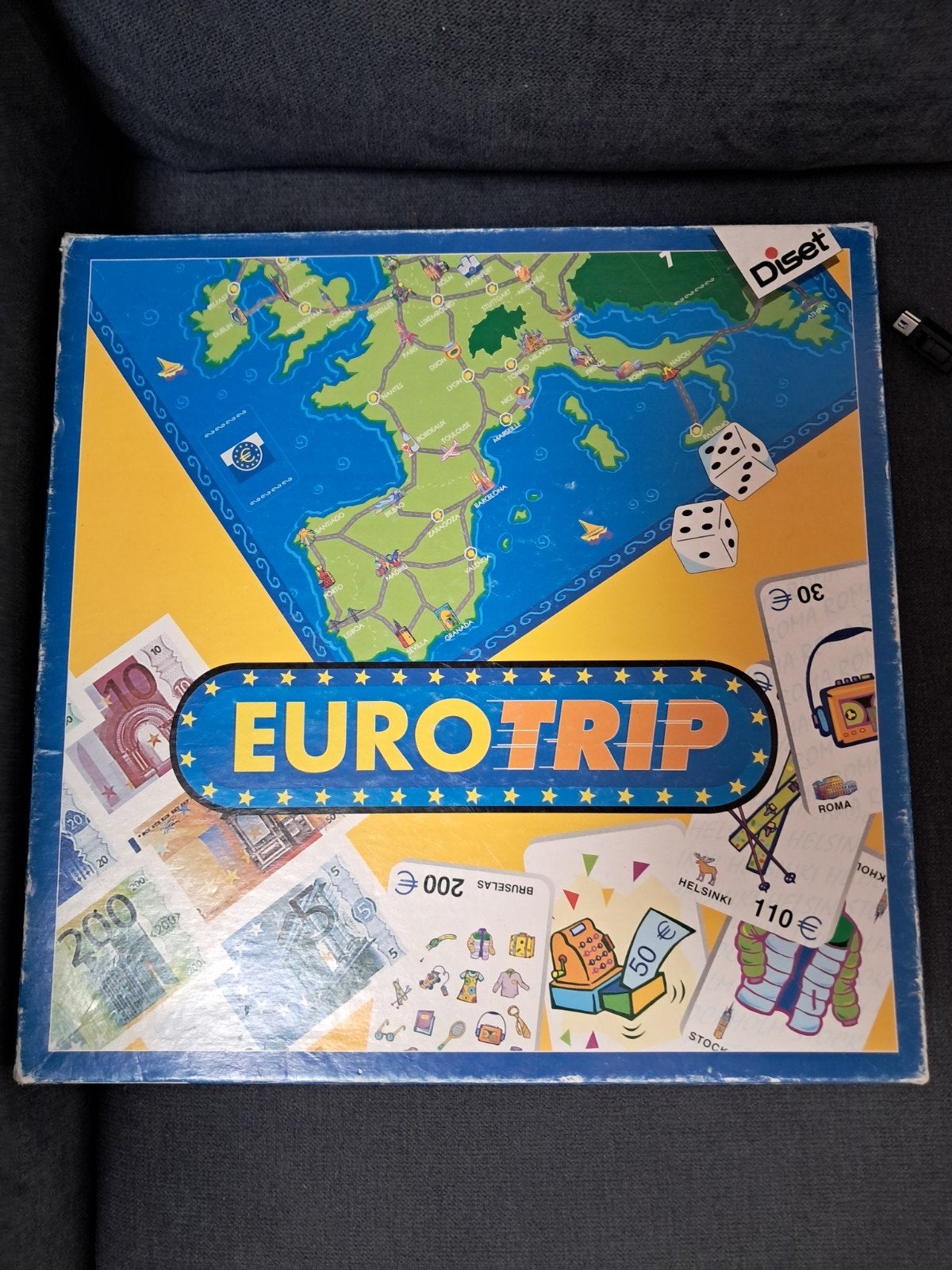 Eurotrip Bordspel - Reis door Europa, Hobby en Vrije tijd, Gezelschapsspellen | Bordspellen, Gebruikt, Ophalen of Verzenden, Diset