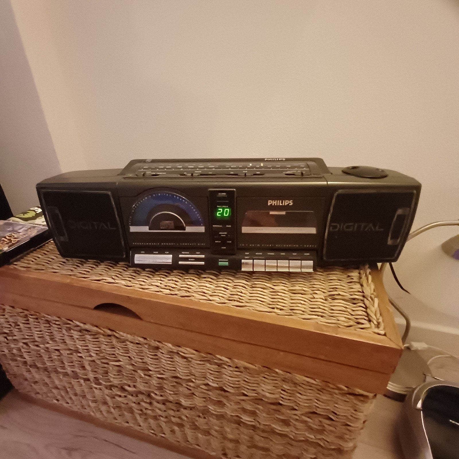 te koop vintage Philips draagbare stereo boombox, Ophalen