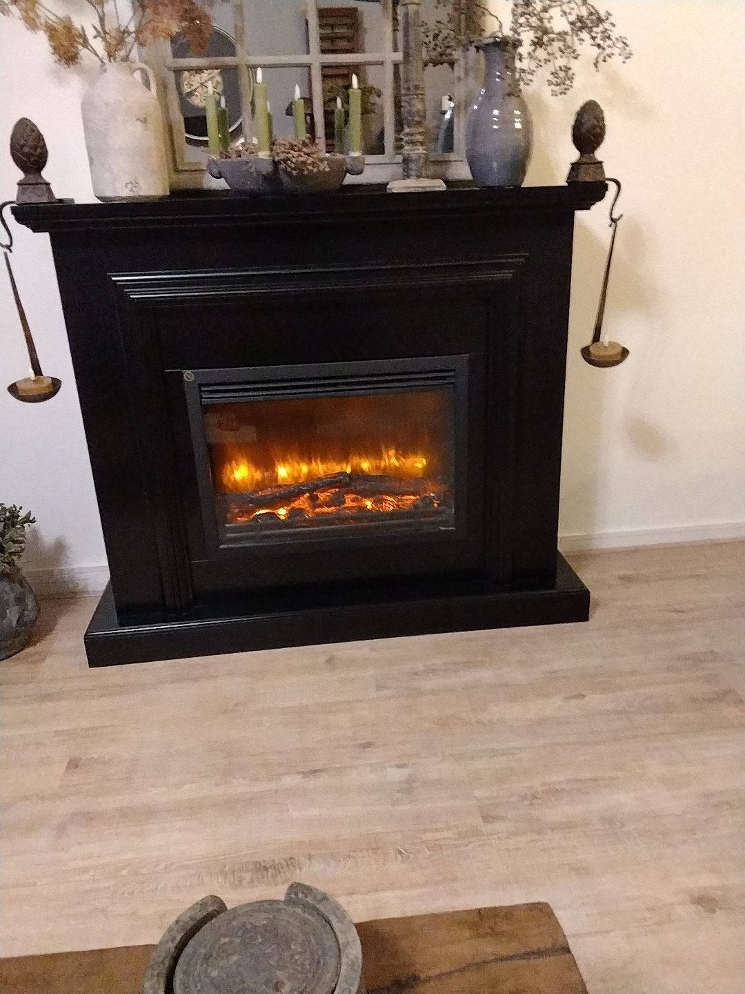 Prachtige open haard, Huis en Inrichting, Haarden, Ophalen of Verzenden, Zo goed als nieuw, Vrijstaande haard, Elektrische haard