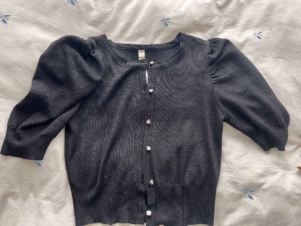 C’est Monique zwart glittervestje met pofmouwen nieuw, C'est Monique, Ophalen of Verzenden, Nieuw, Zwart