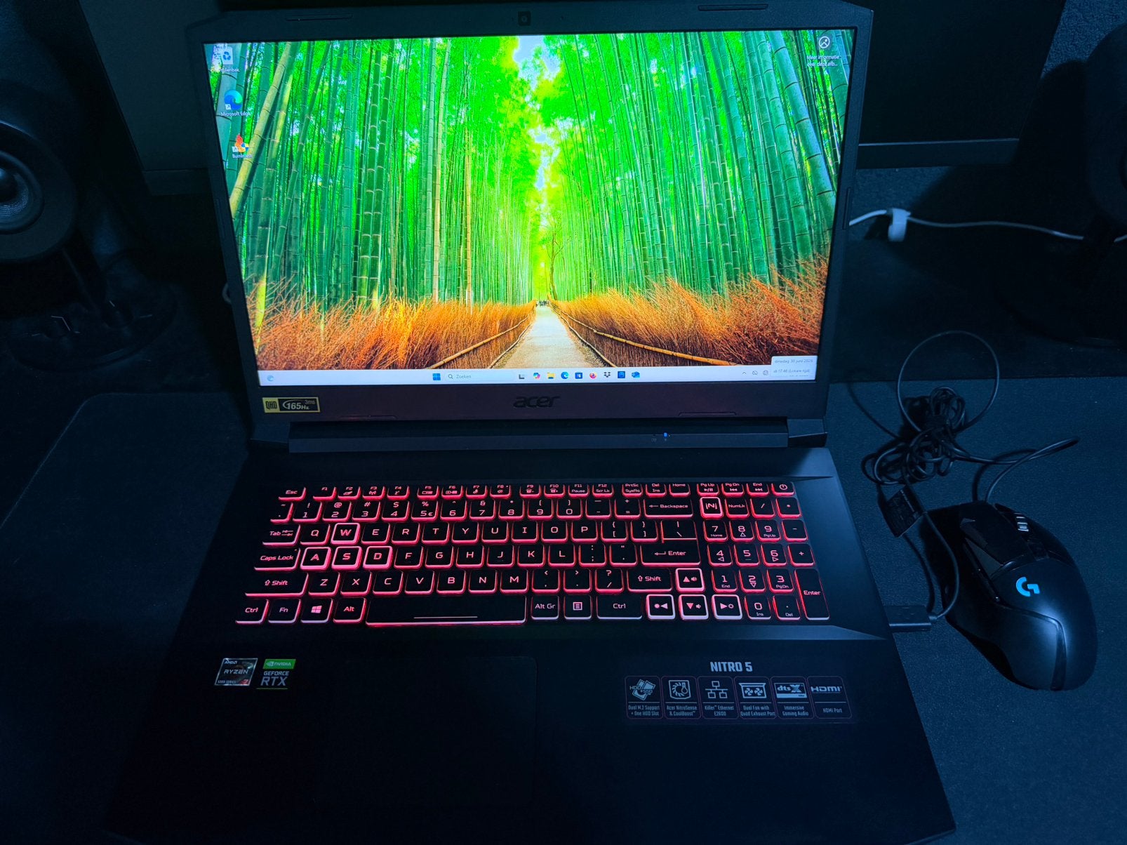 Gaming laptop rtx 3080, ryzen 7, 1tb ssd, 16gb ram, 4k 165hz, Computers en Software, Windows Laptops, Ophalen of Verzenden