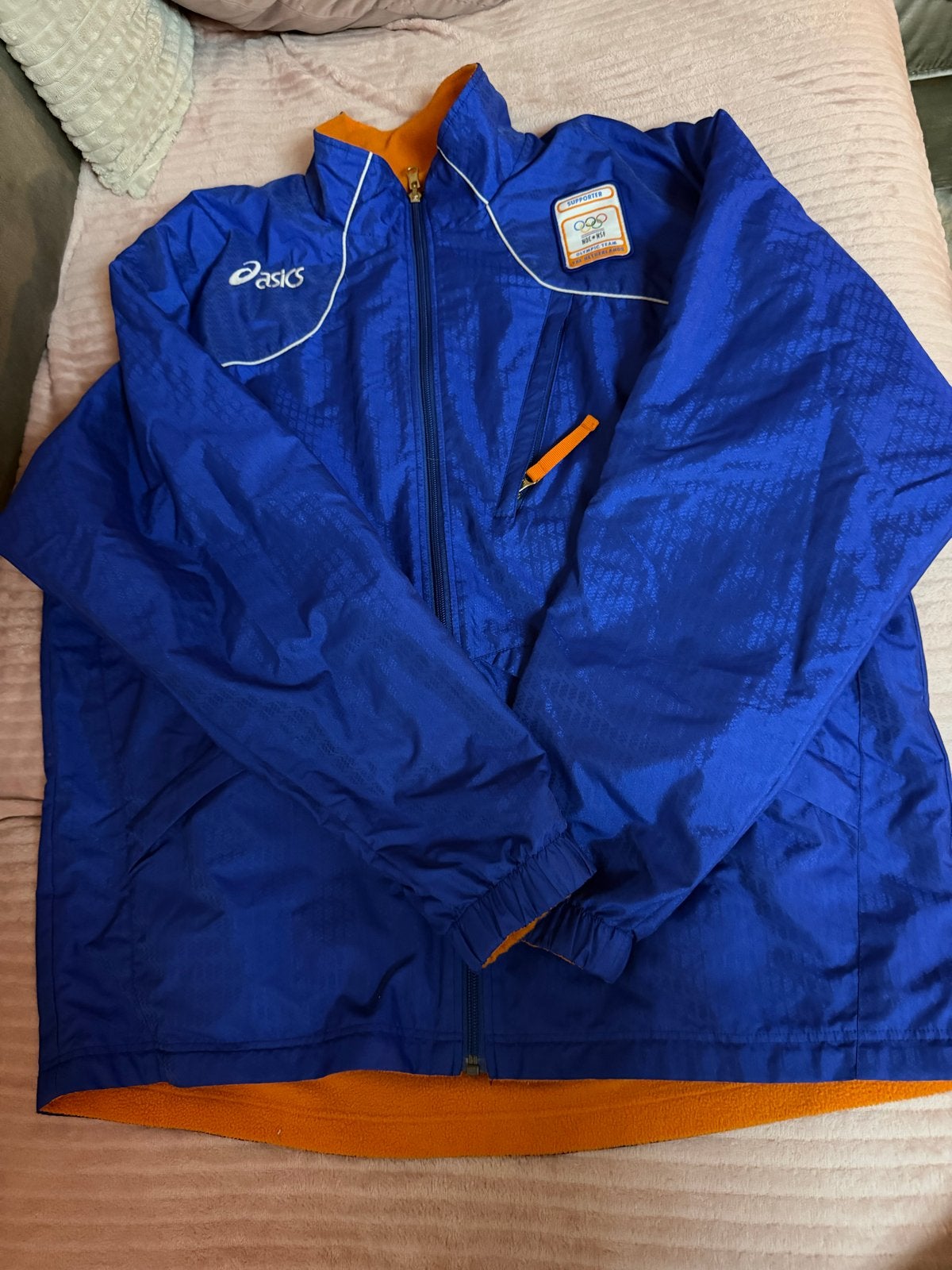 Asics NOC*NSF Olympisch Team Nederland Supporter Jas, Kleding | Heren, Sportkleding, Zo goed als nieuw, Algemeen, Overige maten