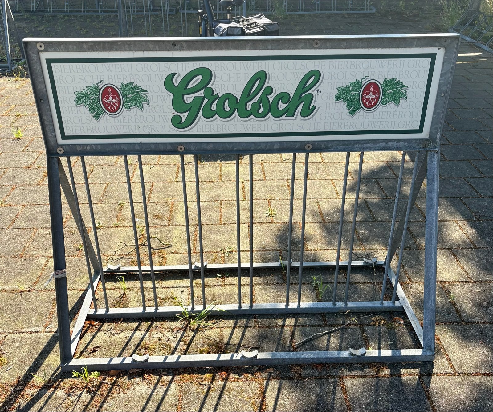 Grolsch fietsenrek - stevig en duurzaam, Ophalen, Gebruikt