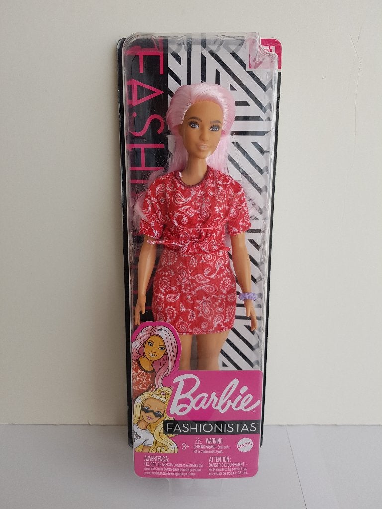 Barbie Fashionistas #151 met Lang Roze Haar - Curvy (NRFB), Verzamelen, Ophalen of Verzenden, Nieuw, Fashion Doll