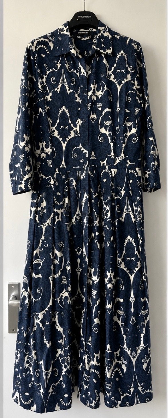 Repeat jurk maat M - Zo goed als nieuw, Maat 38/40 (M), Blauw, Ophalen of Verzenden, Zo goed als nieuw
