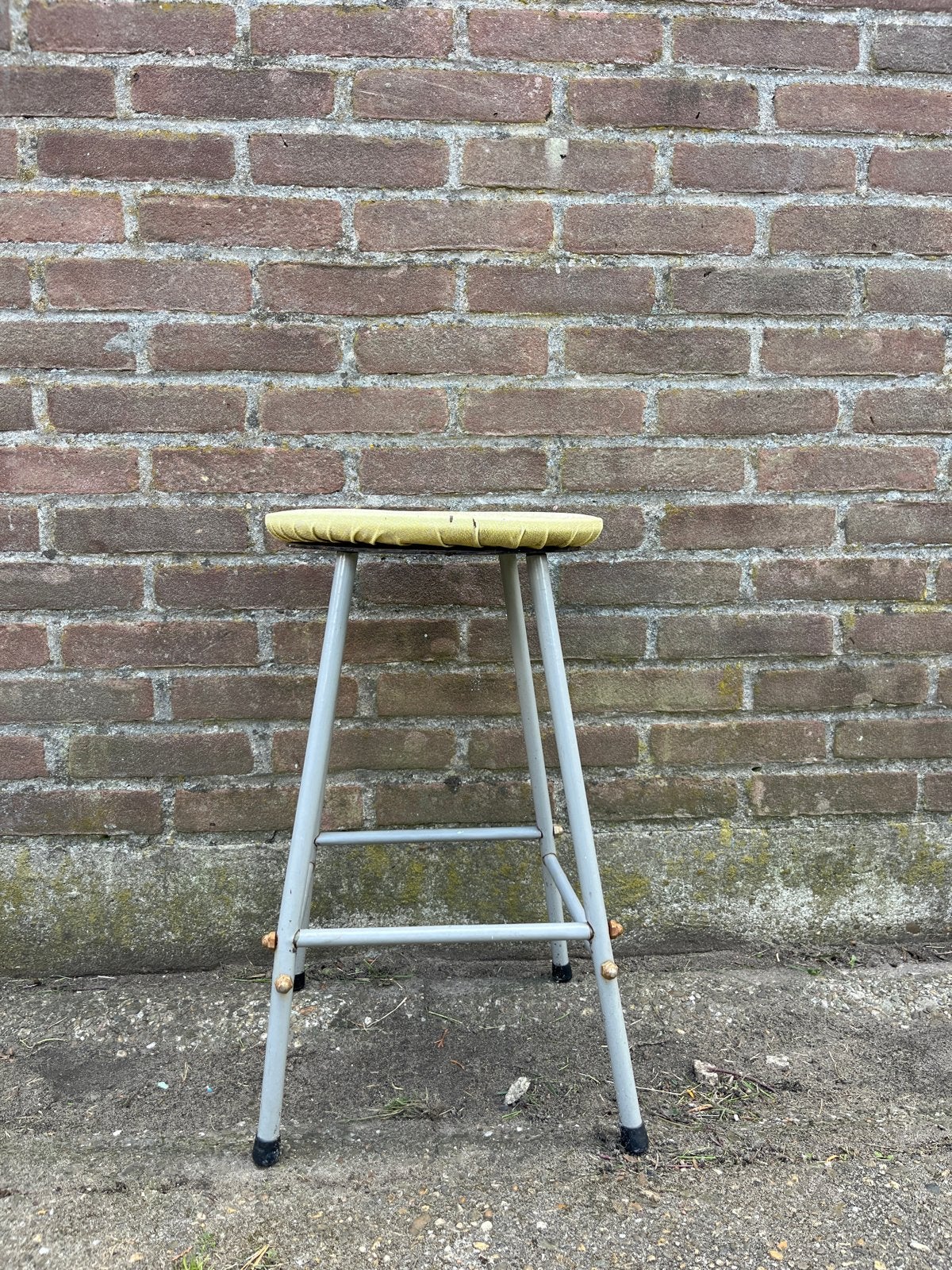 Vintage Industriële Kruk, Huis en Inrichting, Ophalen of Verzenden, Gebruikt, Staal