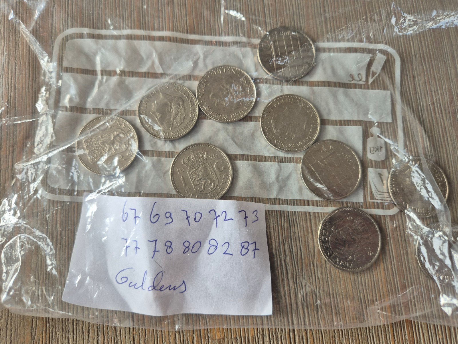 10 Nikkelen Gulden uit diverse jaren (1967-1987), Ophalen of Verzenden