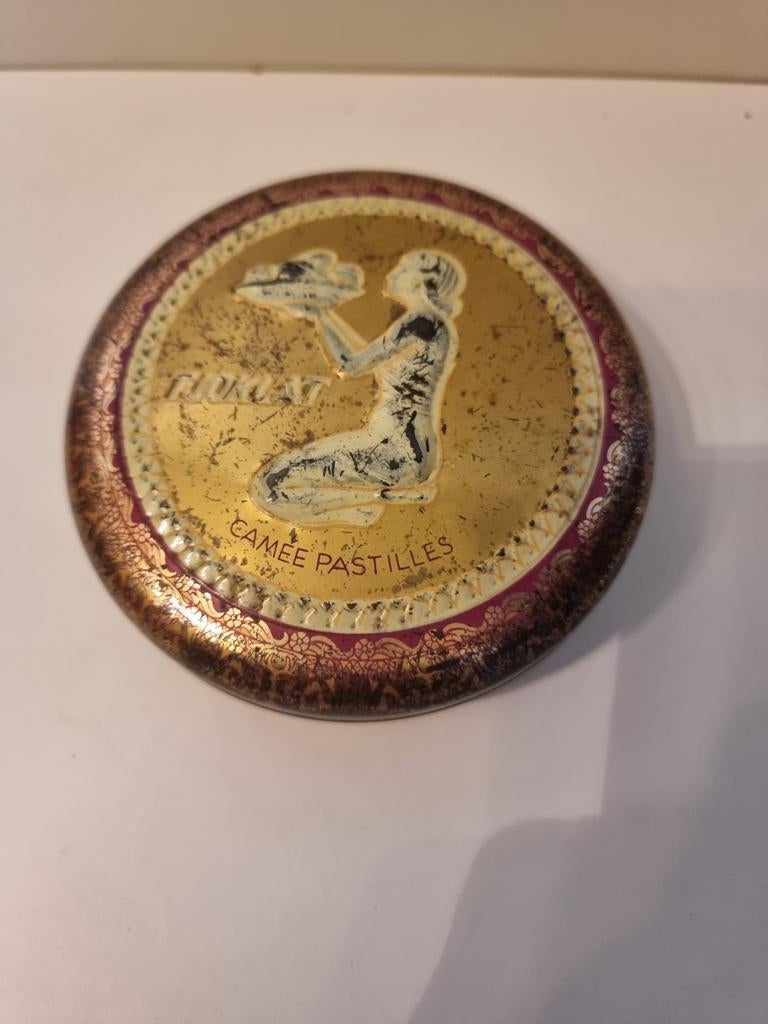 Vintage Blikken Trommel Camee Pastilles - Chocoladefabriek, Ophalen of Verzenden