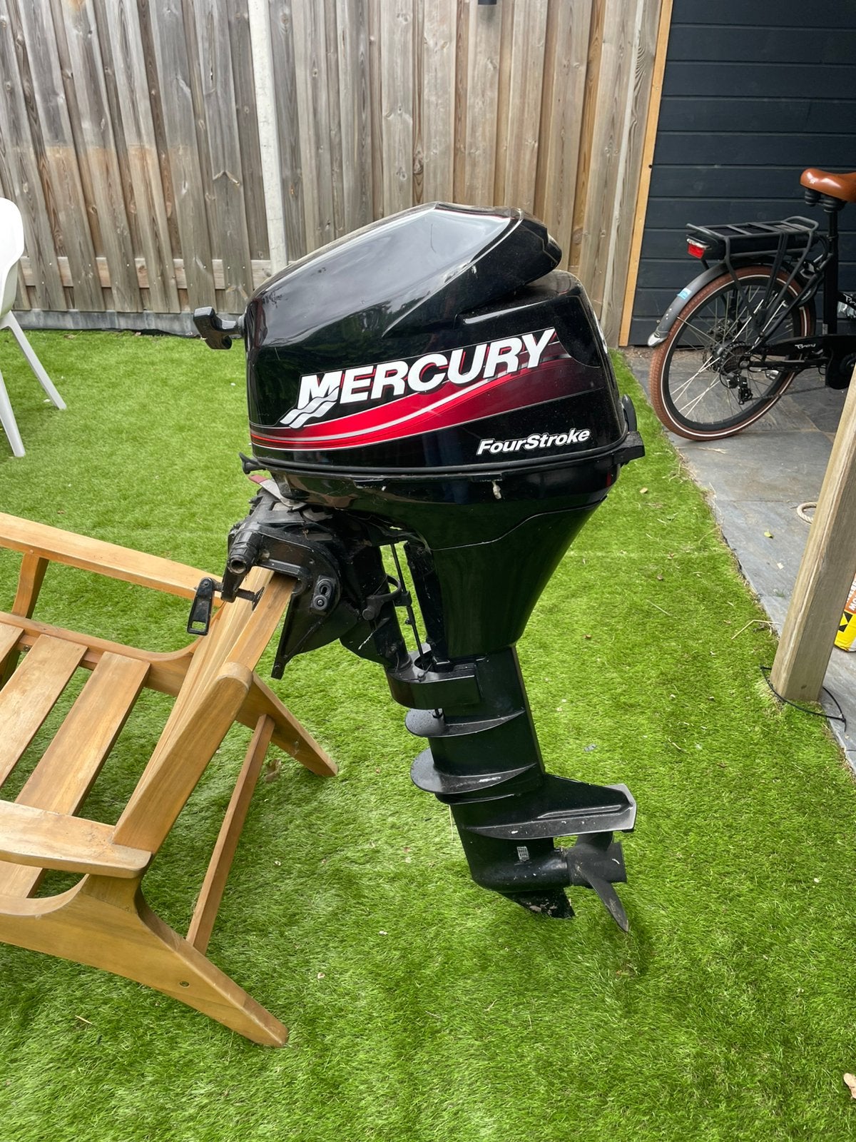 Mercury langstaart buitenboordmotor 9.9Pk, Watersport en Boten, Ophalen, Zo goed als nieuw, Motor en Techniek, Motorboot