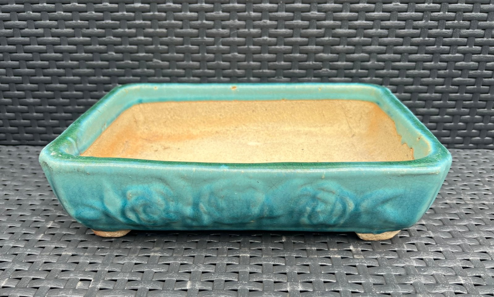 Bonsai schaal oud Chinees aardewerk licht blauw 31,2x21,8x82, Ophalen of Verzenden, Zo goed als nieuw, Aardewerk, Rechthoekig