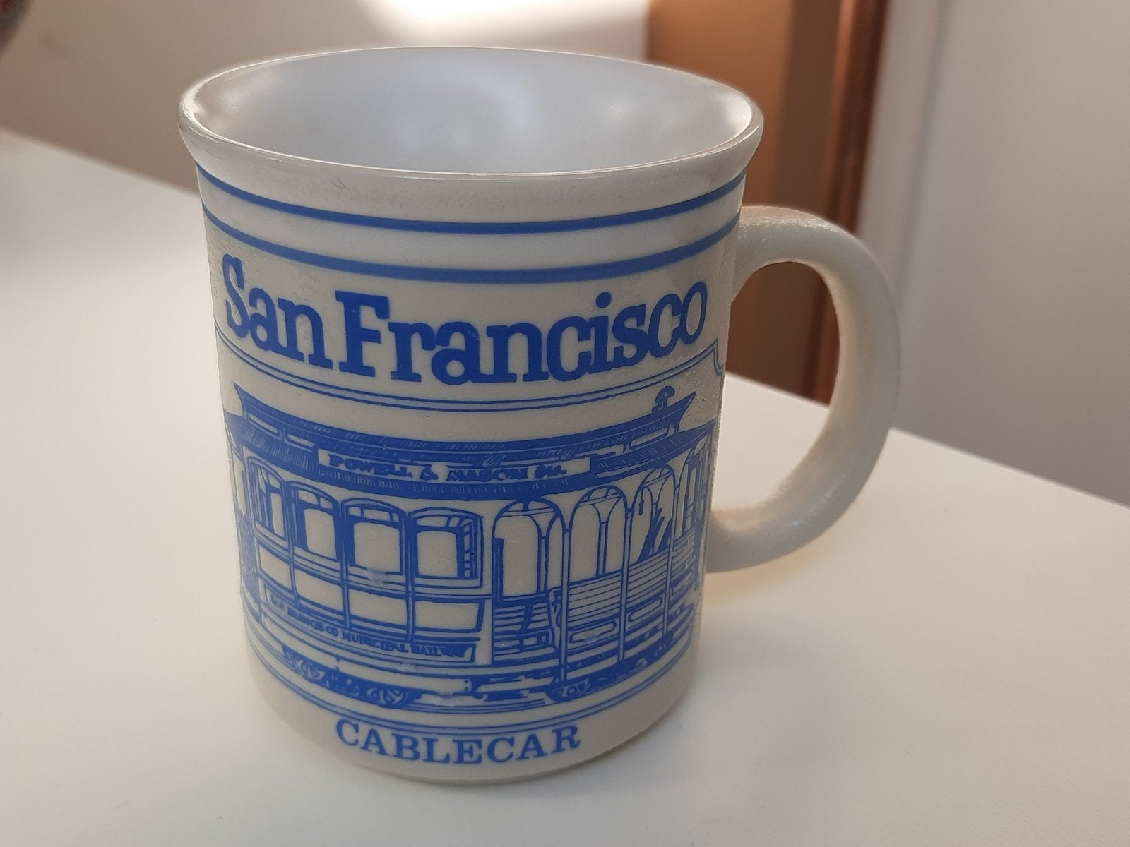 Beker mug San Francisco Cablecar, Antiek en Kunst, Antiek | Keramiek en Aardewerk, Ophalen of Verzenden