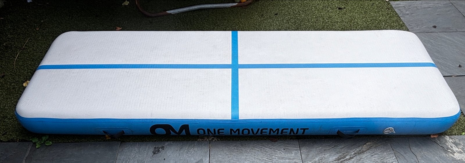 One Movement Airtrack 3 meter - 20 cm dik, Sport en Fitness, Ophalen, Nieuw, Blauw, Materiaal