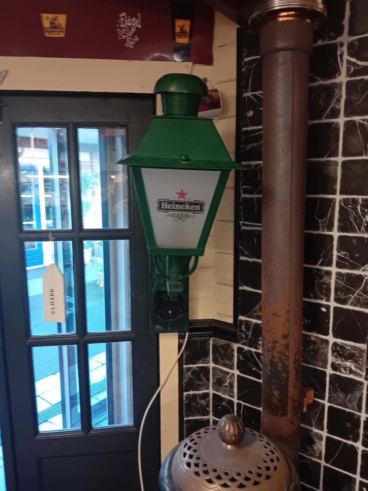 Mooie Heineken lantaarn, Verzamelen, Ophalen, Zo goed als nieuw, Heineken