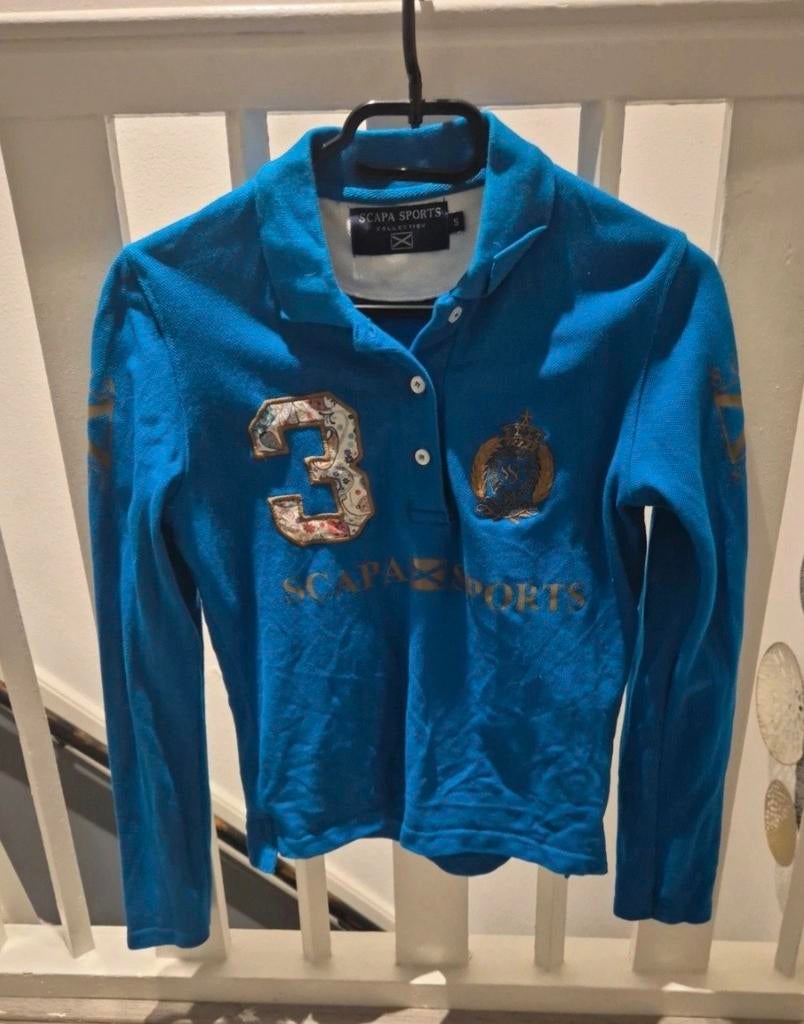 Scapa sports polo blauw maat s, Ophalen of Verzenden, Zo goed als nieuw, Dressuur, Bovenkleding