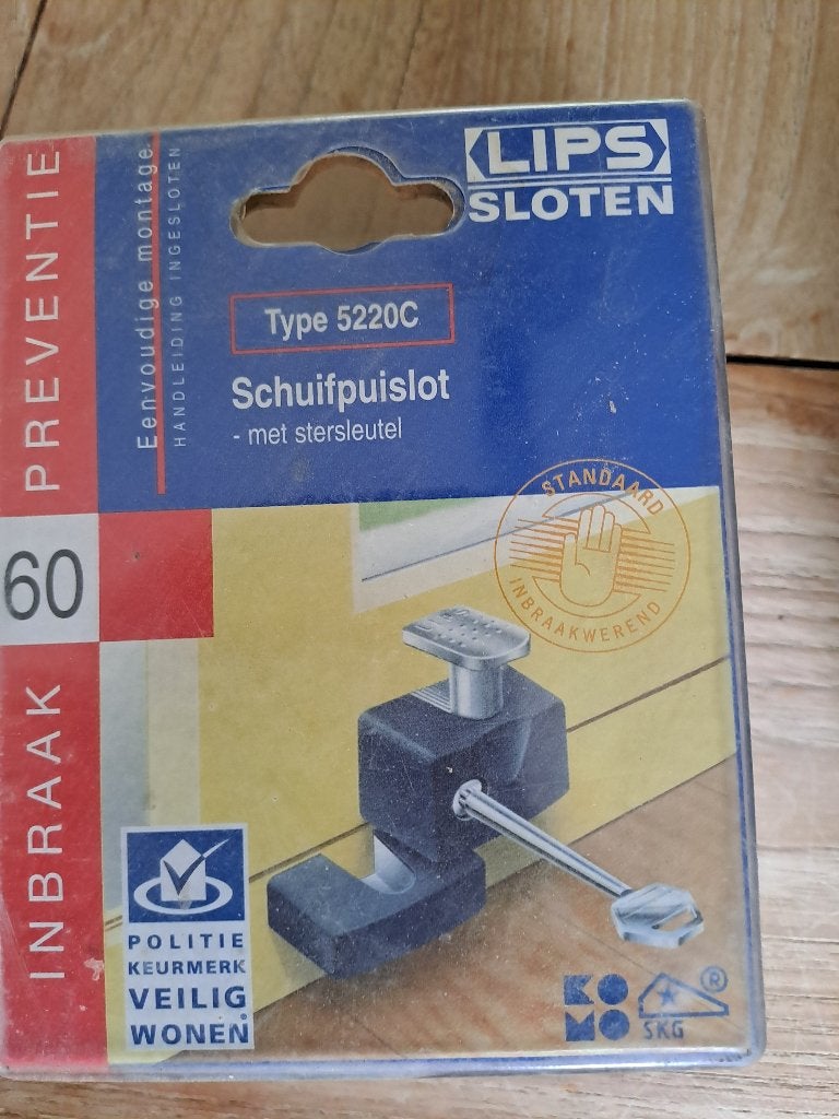 Schuifpuislot met stersleutel type 5220C, Ophalen, Nieuw, IJzer, Slot