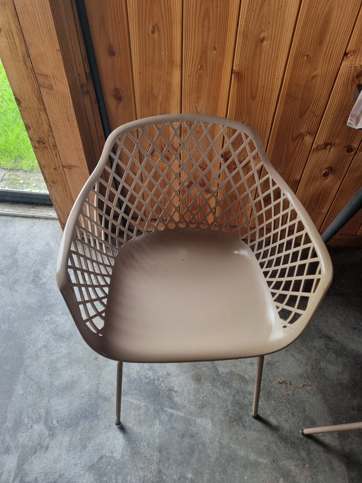 Kuipstoel Quinn beige - Kave Home 6 stuks, Tuin en Terras, Ophalen, Gebruikt, Kunststof